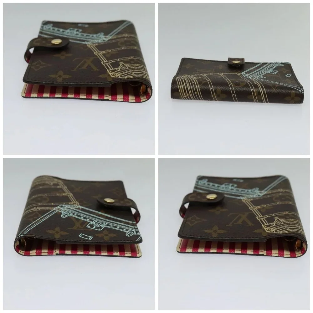 LOUIS VUITTON Monogram Trunk Agenda PM Day Planner Cover R20031 LV Auth 123439